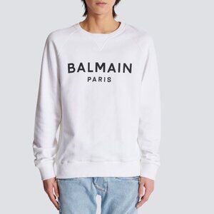 Balmain NWT Women's Flocked Paris Printed Sweatshirt (S)